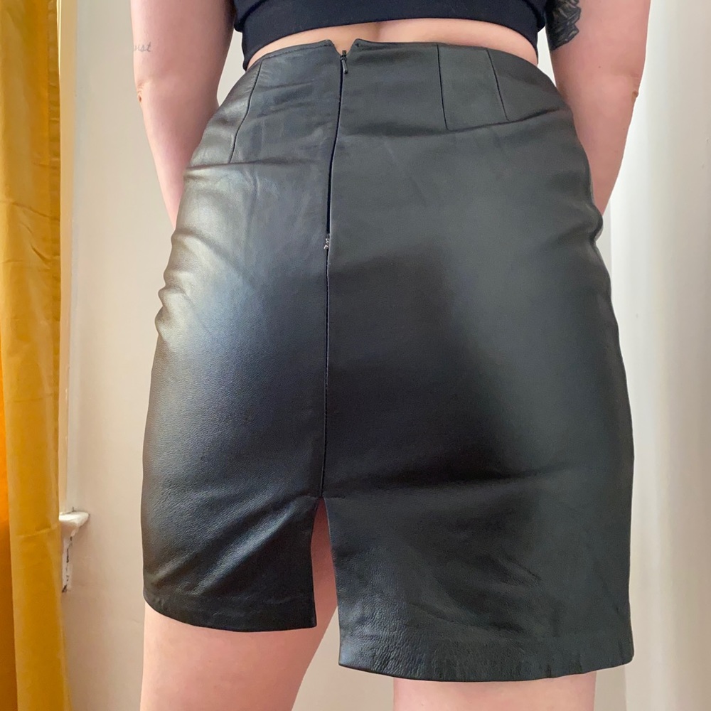 Apt 9 genuine lambskin leather mini skirt